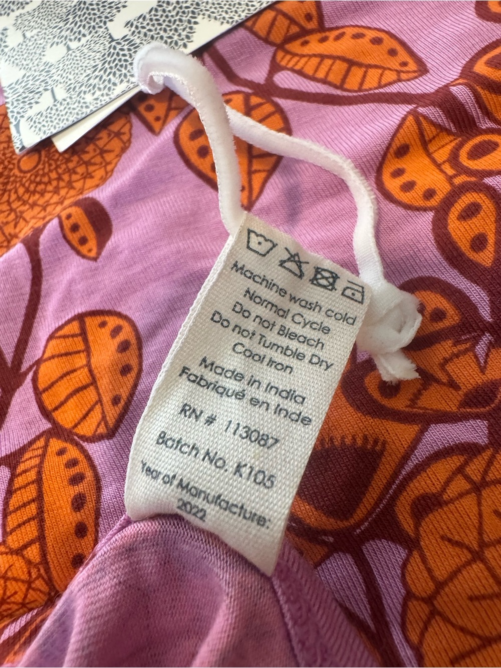KATE QUINN Single Layer Blanket Orange, Tropical, Vine swaddle NWT - Picture 3 of 5
